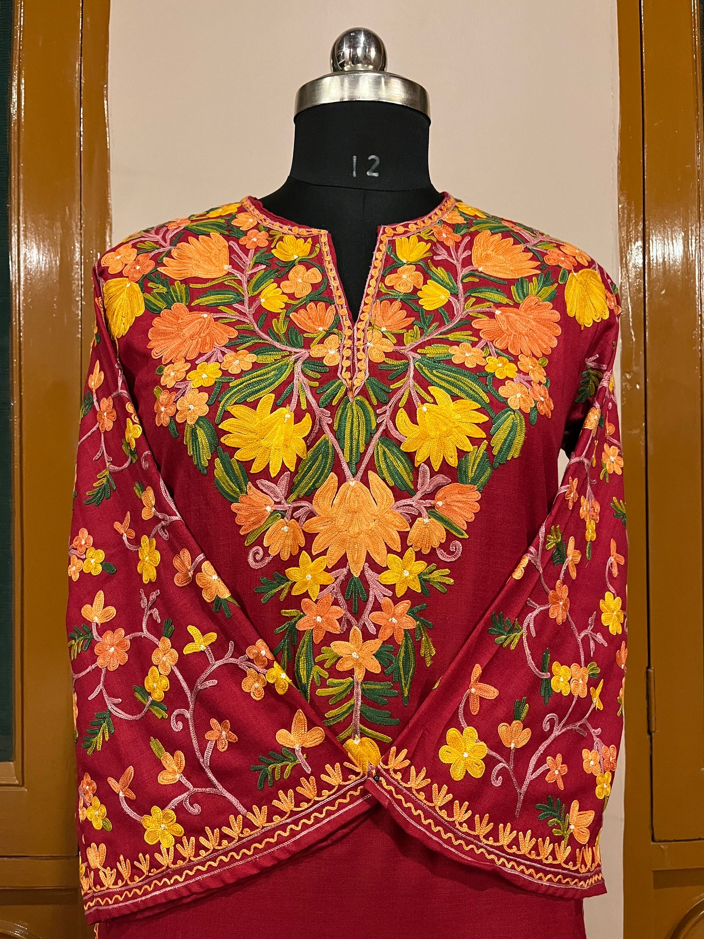 Sonzal Kurti | Red With Golden Embroidery