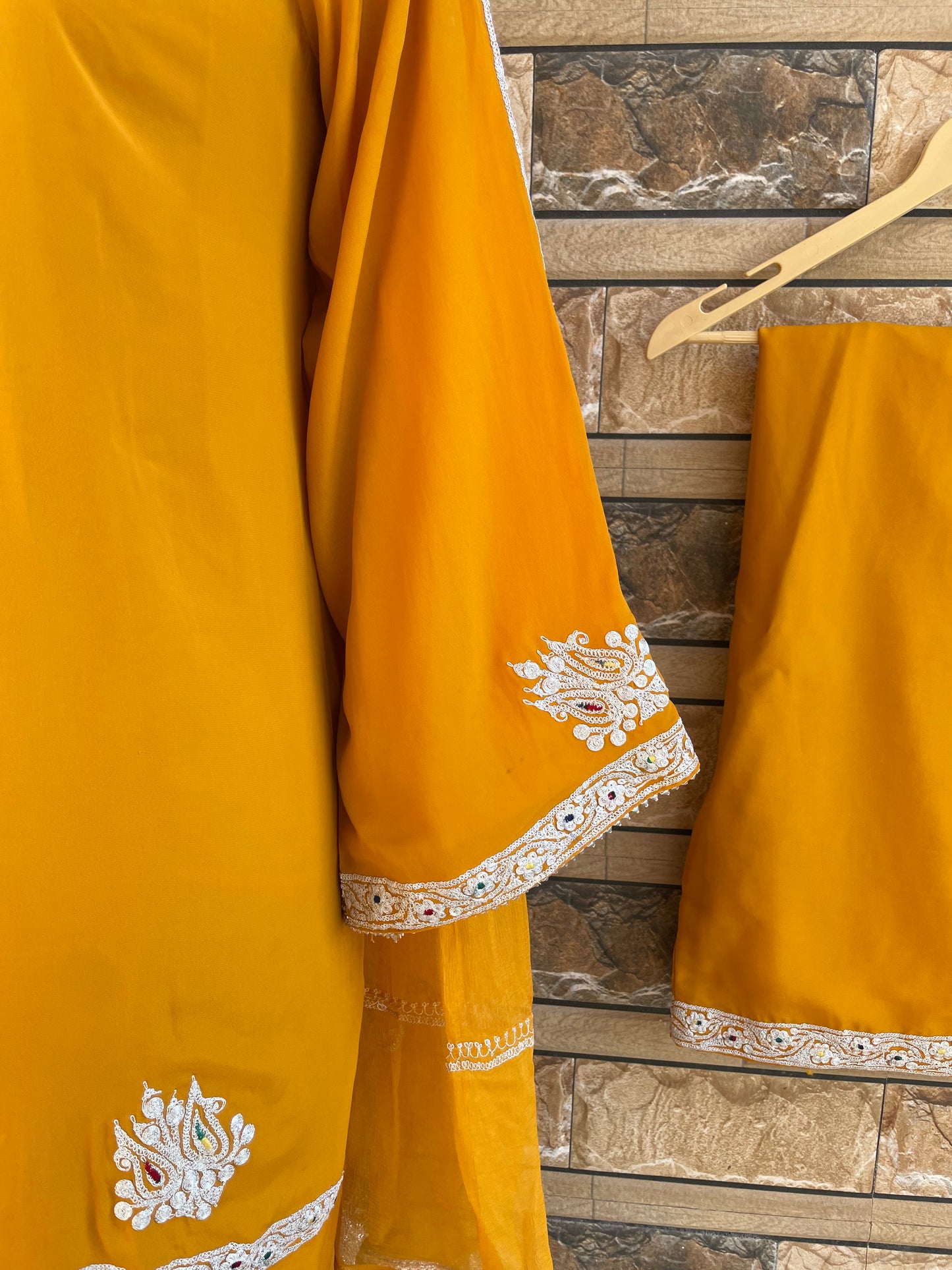 Kasheeda Crepe Suit | Mustard