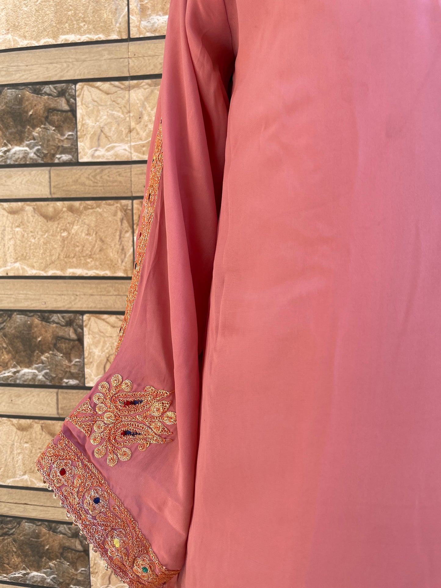 Kasheeda Crepe Suit | Pink