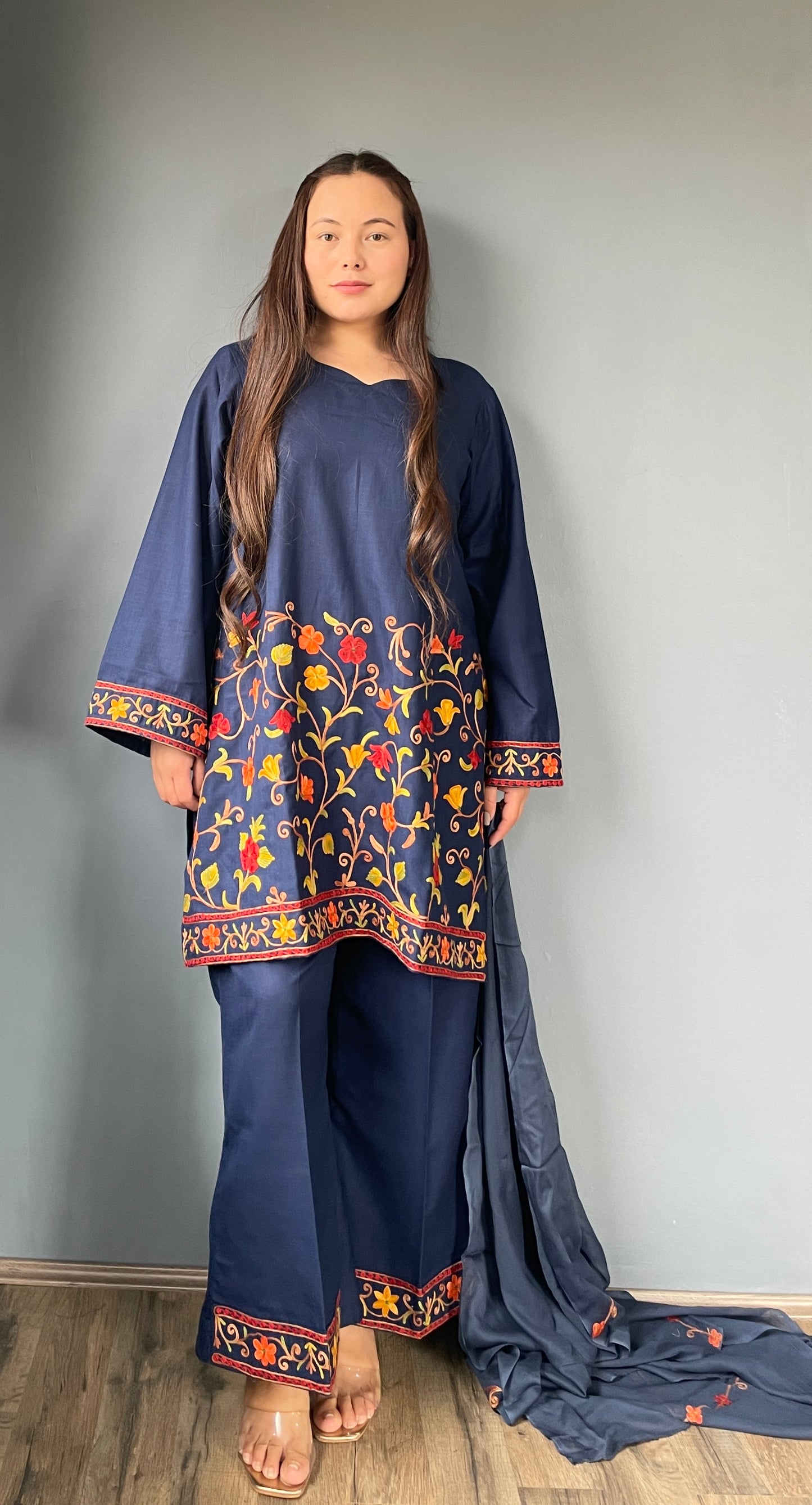 Noori Co-ord Set | Navy Blue