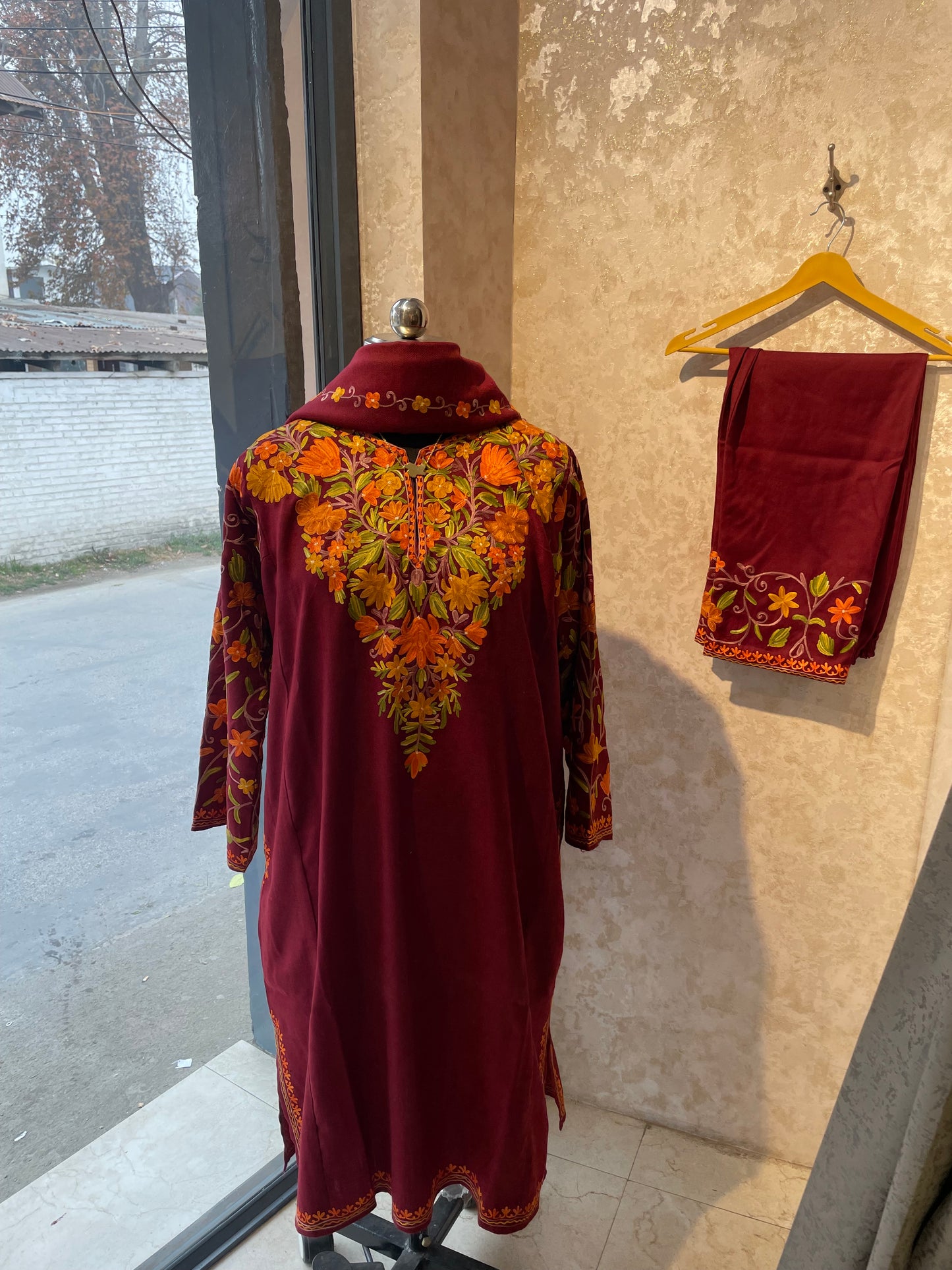 Pheran Set | Maroon