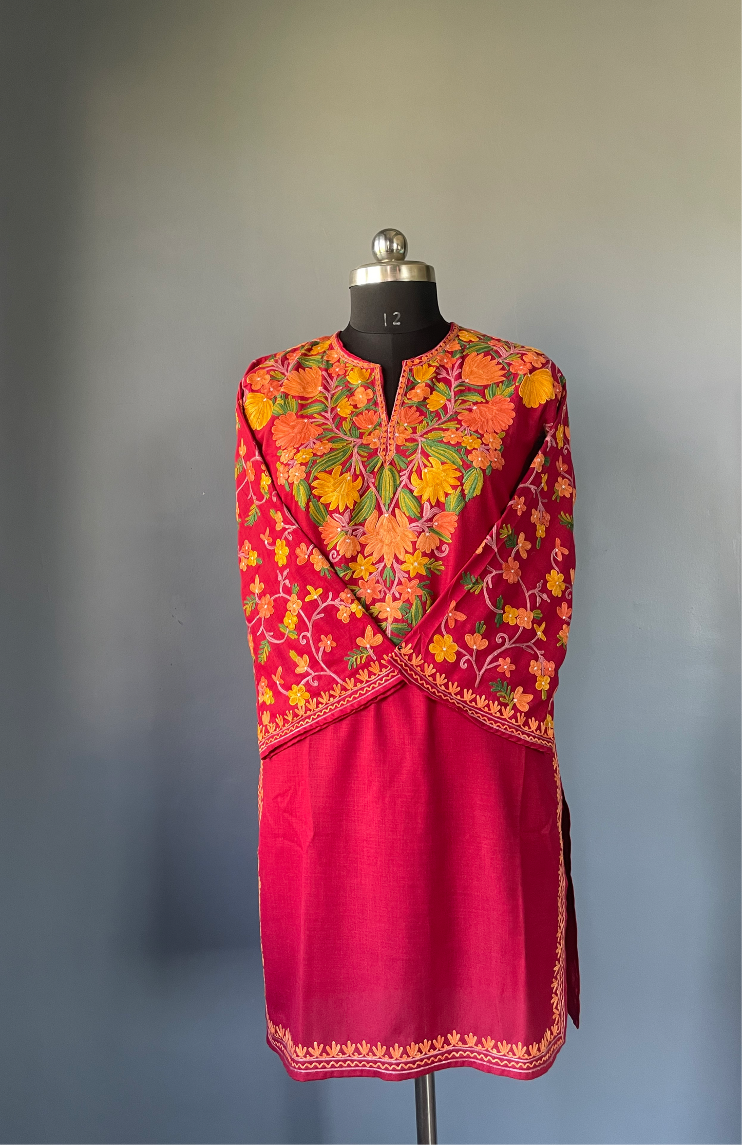 Sonzal Kurti | Red With Golden Embroidery