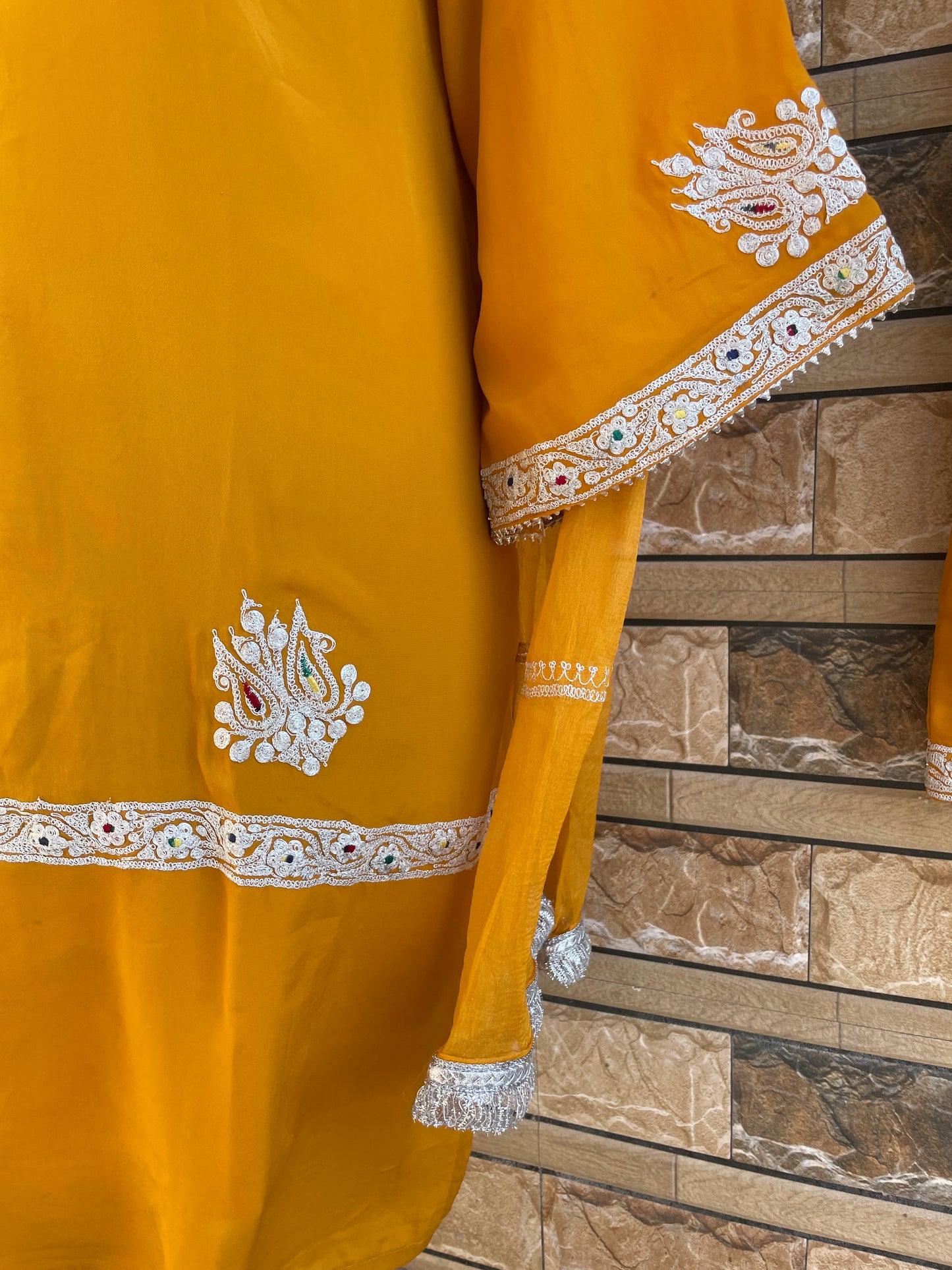 Kasheeda Crepe Suit | Mustard